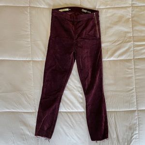 Gap Velvet Side Zip Jegging
